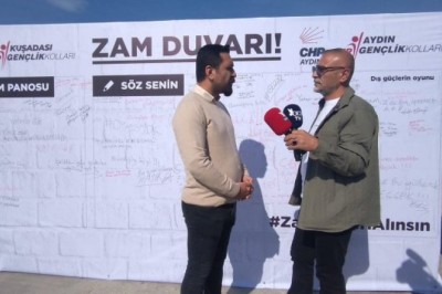 KUŞADASI HALKI CHP'NİN ZAM DUVARINDA DERTLERİNİ PAYLAŞTI