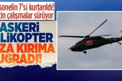 PENÇE-KİLİT HAREKAT BÖLGESİNDE BİR HELİKOPTER KAZA KIRIMA UĞRADI