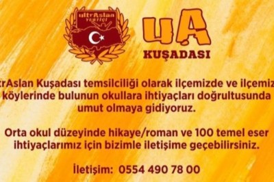 ULTRASLAN KUŞADASI TEMSİLCİLİĞİ KİTAP KAMPANYASI BAŞLATTI