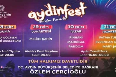 CUMHURİYET COŞKUSUYLA, AYDINFEST BİRLİKTE KUTLANACAK