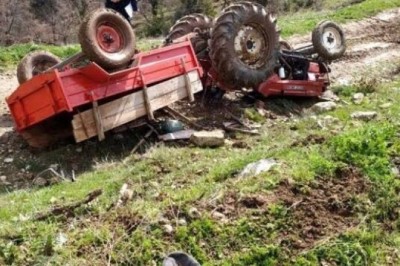 BOZDOĞAN'DA TRAKTÖR KAZASI!