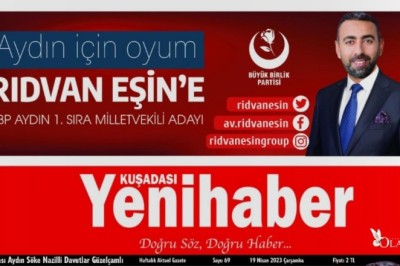 YENİHABER KUŞADASI GAZETESİ'NİN 69. SAYISI BUGÜN ÇIKTI!