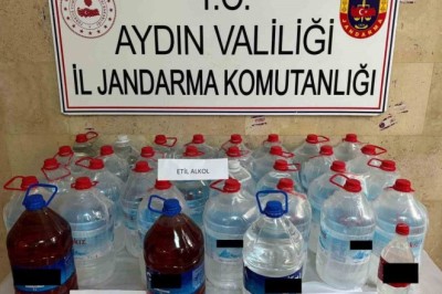 Aydın'da sahte alkol operasyonu...